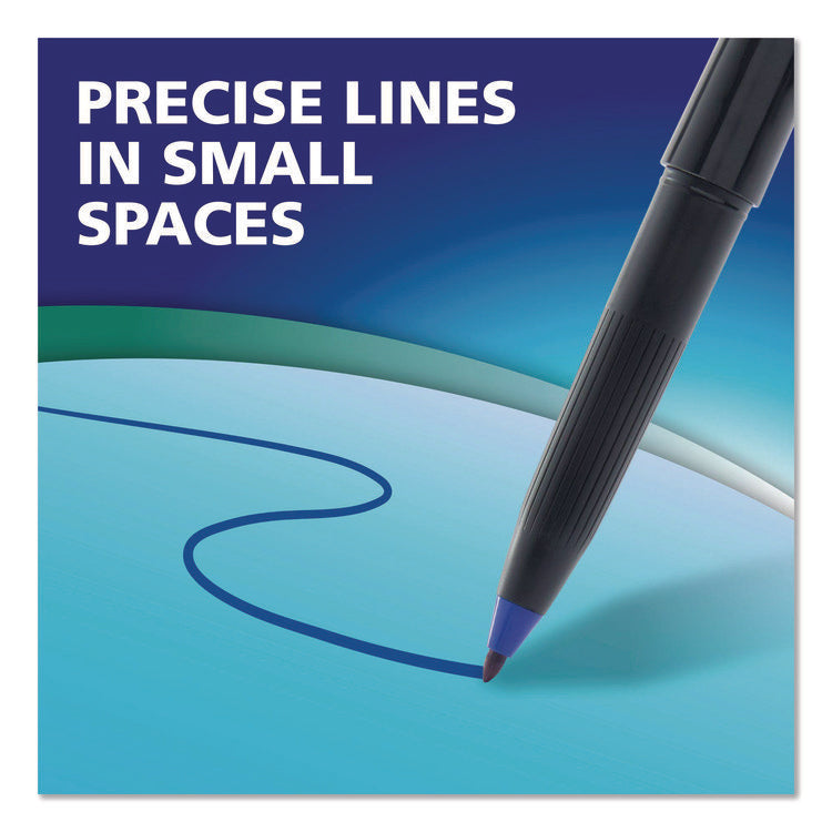 Wet Erase Marker, Fine Bullet Tip, Blue, Dozen