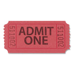 Single Ticket Roll, Admit One, Red, 2,000/roll