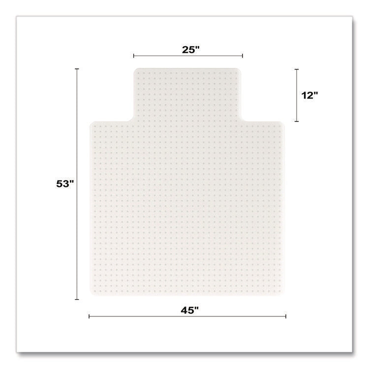 Oceanmat Carpet Chair Mat, 45 x 53, Lipped, Clear