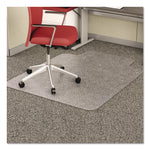 Economat Occasional Use Chair Mat For Low Pile Carpet, 45 X 53, Wide Lipped, Clear