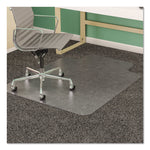 Supermat Frequent Use Chair Mat, Med Pile Carpet, Flat, 36 X 48, Lipped, Clear
