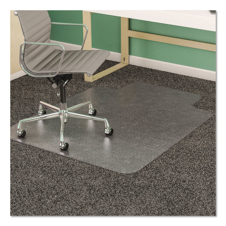 Supermat Frequent Use Chair Mat, Med Pile Carpet, Flat, 36 X 48, Lipped, Clear