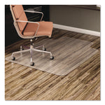 EconoMat All Day Use Chair Mat for Hard Floors, Flat Packed, 36 x 48, Lipped, Clear