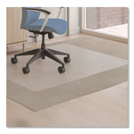 Antimicrobial Chair Mat for Medium Pile Carpeted Floors, Rectangular, Straight Edges, 46" x 60", Clear