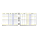 Weekly Payroll Record Book for 20 Employees, Two-Page Spread: 36 Columns, Royal Blue Cover, 8.5 x 11 Sheets, 56 Sheets/Book