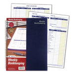 Weekly Bookkeeping Ledger, Columns Vary By Section, Royal Blue Cover, 11 x 8.5 Sheets, 56 Sheets/Book
