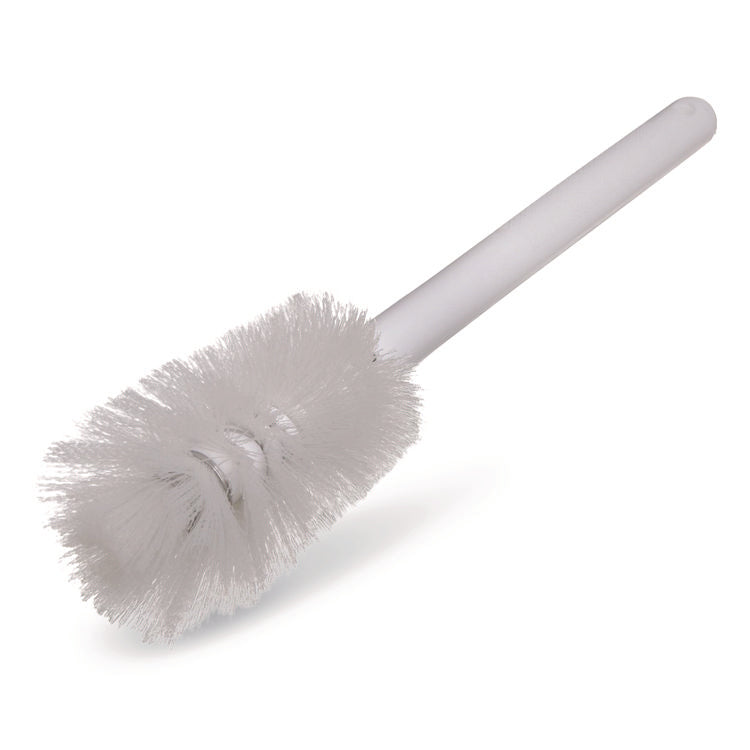 Sparta Handle Bottle Brush, Pint, White Polyester Bristles, 4.5" Brush, 7.5" White Plastic Handle