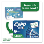 Low-Odor Dry-Erase Marker, Broad Chisel Tip, Blue, Dozen