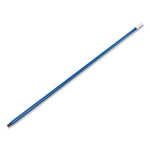Plastic Coated Metal Handle, 0.85" dia x 48", Blue, 12/Carton