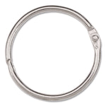 Metal Book Rings, 1.5" Diameter, 100/Box