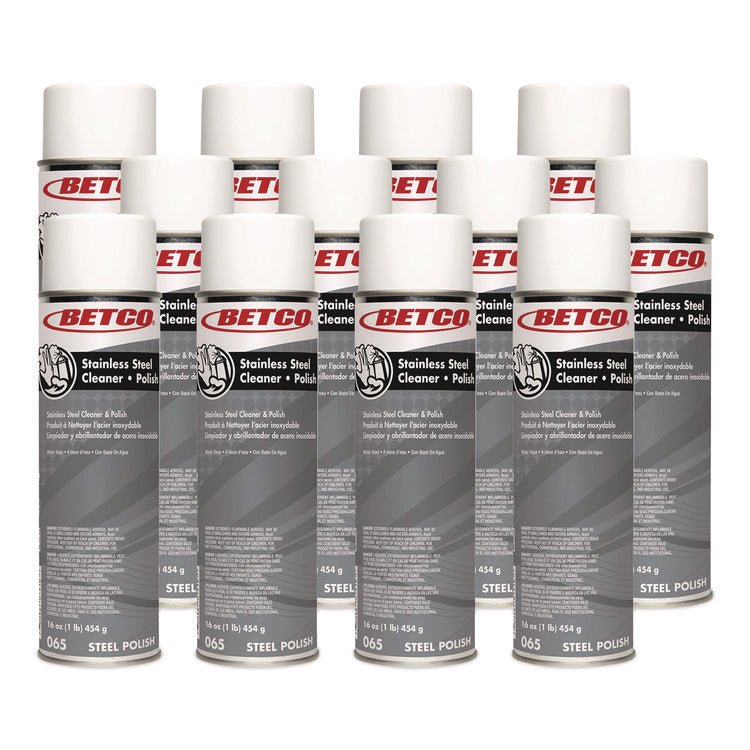 Stainless Steel Cleaner And Polish, Characteristic Scent, 16 Oz Aerosol Spray, 12/carton