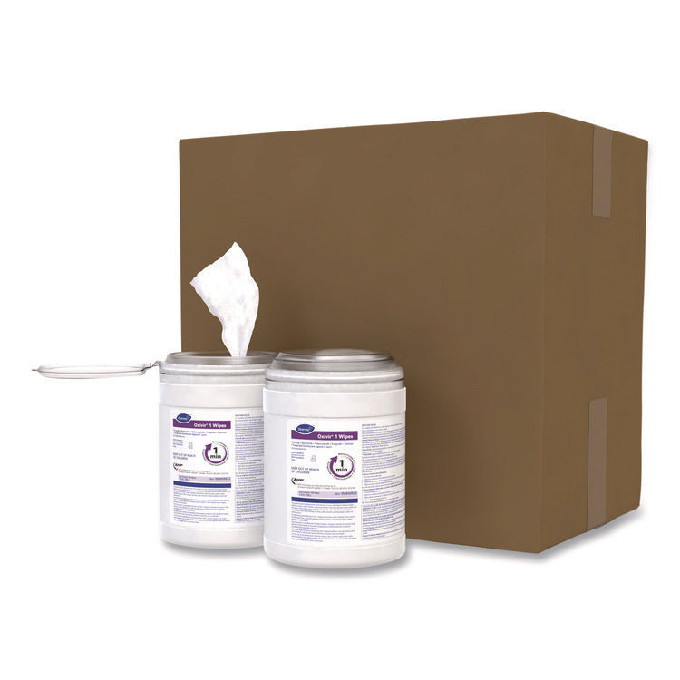 Oxivir 1 Wipes, 1-Ply, 6 x 7, 160/Canister, 12 Canisters/Carton