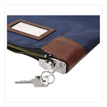 Key Lock Deposit Bag with 2 Keys, Vinyl, 1.2 x 11.2 x 8.7, Navy Blue