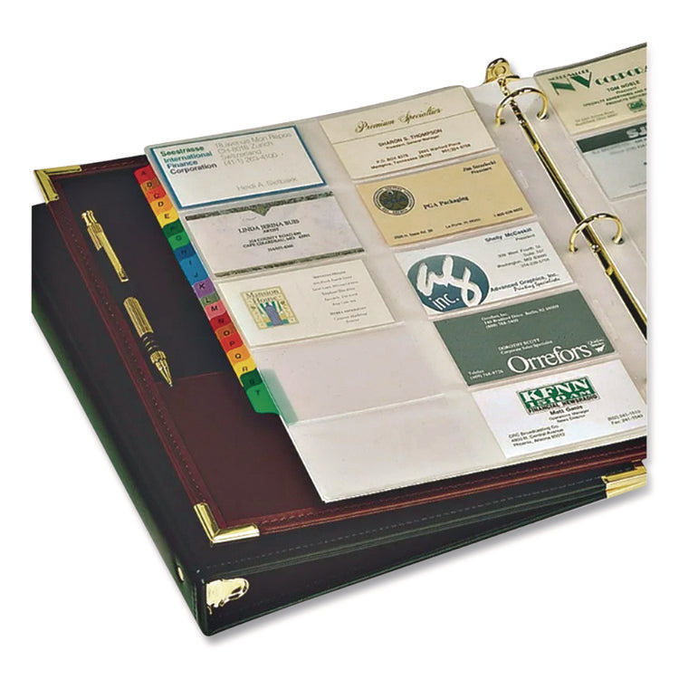 Poly Business Card Refill Pages, Clear, 20 Cards/Sheet, 10 Sheets/Pack