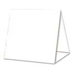 Table Tent, 80 lb Cover Weight, 12 x 18, White, 2 Tents/Sheet, 50 Sheets/Pack