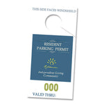 Micro-Perforated Parking Pass, 110 lb Index Weight, 8.25 x 11, White, 6 Passes/Sheet, 50 Sheets/Pack