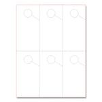 Micro-Perforated Parking Pass, 110 lb Index Weight, 8.25 x 11, White, 6 Passes/Sheet, 50 Sheets/Pack