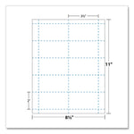 Printable Microperf Business Cards, Copier/inkjet/laser/offset, 2 X 3.5, White, Bristol, 1,000 Cards, 10/sheet, 100 Sheets/pk