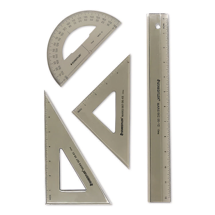 College Combination Set, Plastic, Transparent Smoke