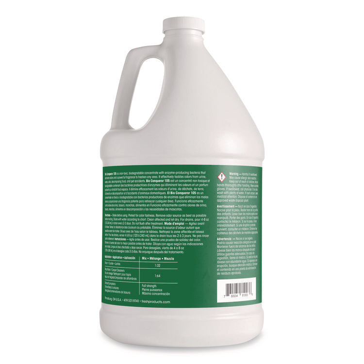 Bio Conqueror 105 Enzymatic Odor Counteractant Concentrate, Mango, 1 Gal Bottle, 4/carton