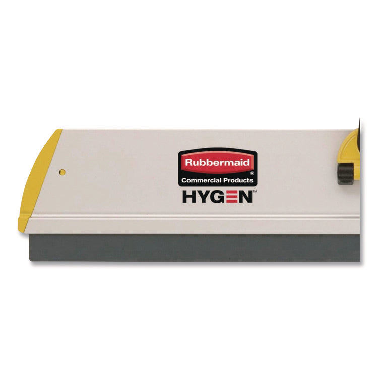 Hygen Quick Connect S-S Frame, Squeegee, 24w X 4 1/2d, Aluminum, Yellow