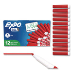 Low-Odor Dry-Erase Marker, Fine Bullet Tip, Red, Dozen