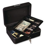 Standard Cash Box, 9.8 x 7.3 x 4.1, Steel, Black