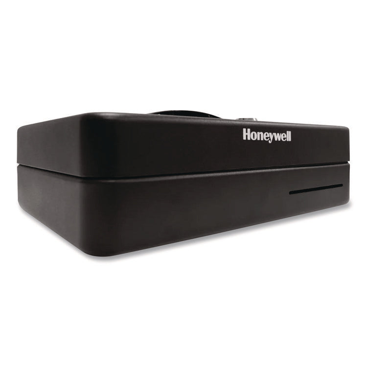 Deluxe Cash Security Box, 11.8 X 9.4 X 3.7, Steel, Black