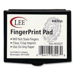 Inkless Fingerprint Pad, 2.25" x 1.75", Black, 3/Pack