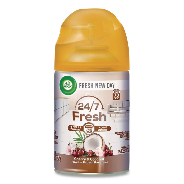 Freshmatic Life Scents Ultra Refill, Cherry and Coconut Paradise Retreat, 5.89 oz Aerosol Spray