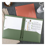 Recycled Plastic Two-Pocket Folder, 11" x 8.5", Randomly Assorted