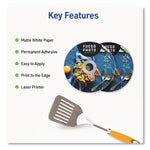 Laser Cd Labels, Matte White, 40/pack