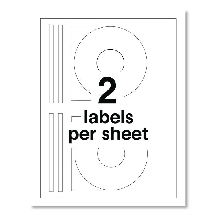 Laser Cd Labels, Matte White, 50/pack