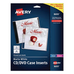 Inkjet Cd/dvd Jewel Case Inserts, Matte White, 20/pack