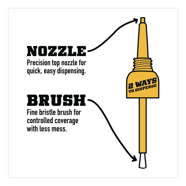 Super Glue With Brush And Nozzle Applicators, 0.35 Oz, Dries Clear