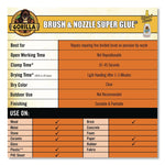 Super Glue With Brush And Nozzle Applicators, 0.35 Oz, Dries Clear