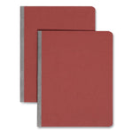 Prong Fastener Premium Pressboard Report Cover, Two-Piece Prong Fastener, 3" Capacity, 8.5 X 11, Red/red