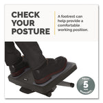 Ultimate Foot Support, HPS, 17.75w x 13.25d x 4 to 6.5h, Black/Gray