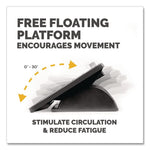 Adjustable Locking Footrest with Microban, 17.5w x 13.13d x 4.13 to 5.63h, Black/Silver