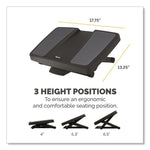 Ultimate Foot Support, HPS, 17.75w x 13.25d x 4 to 6.5h, Black/Gray