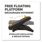 Ultimate Foot Support, HPS, 17.75w x 13.25d x 4 to 6.5h, Black/Gray