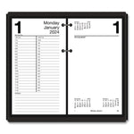 Desk Calendar Base for Loose-Leaf Refill, 4.5 x 8, Black