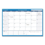 30/60-Day Undated Horizontal Erasable Wall Planner, 36 X 24, White/blue Sheets, Undated