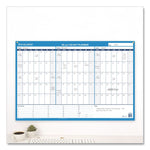 90/120-Day Undated Horizontal Erasable Wall Planner, 36 X 24, White/blue Sheets, Undated