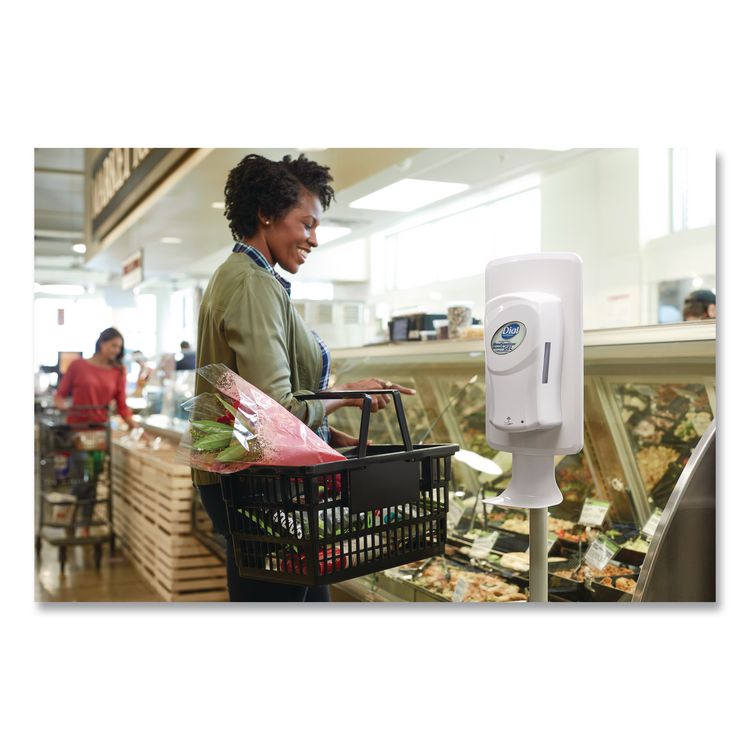 Fit Touch Free Dispenser Floor Stand, 15.7 X 15.7 X 58.3, White