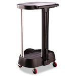 Premium Step-On Linen Hamper, 30 Gal, 20.38w X 22.25d X 37.88h, Aluminum/plastic, Black