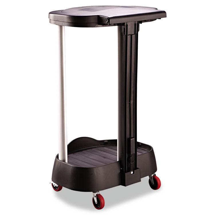 Premium Step-On Linen Hamper, 30 Gal, 20.38w X 22.25d X 37.88h, Aluminum/plastic, Black