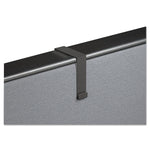 Cubicle Partition Hangers, For 1.5" to 2.5" Thick Partition Walls, Black, 2/Set