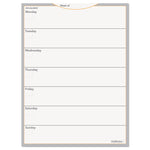 Wallmates Self-Adhesive Dry Erase Weekly Planning Surfaces, 18 X 24, White/gray/orange Sheets, Undated