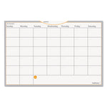 Wallmates Self-Adhesive Dry Erase Monthly Planning Surfaces, 18 X 12, White/gray/orange Sheets, Undated